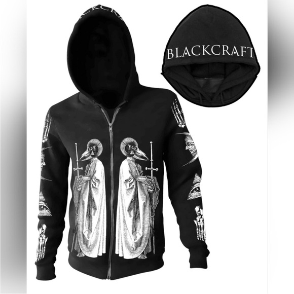 Blackcraft Cult Jackets & Blazers - Blackcraft Ram Priest Zip Up Hoodie